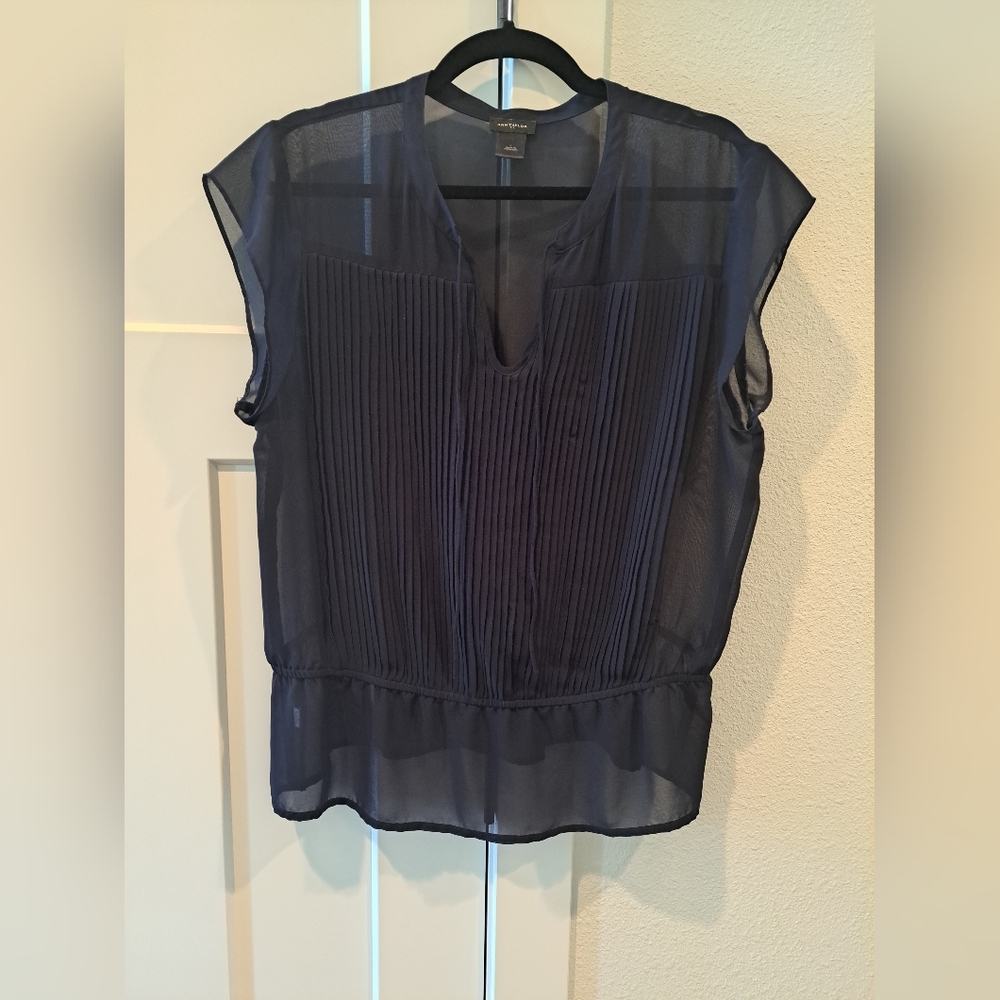 ANN TAYLOR Sheer Top Size L